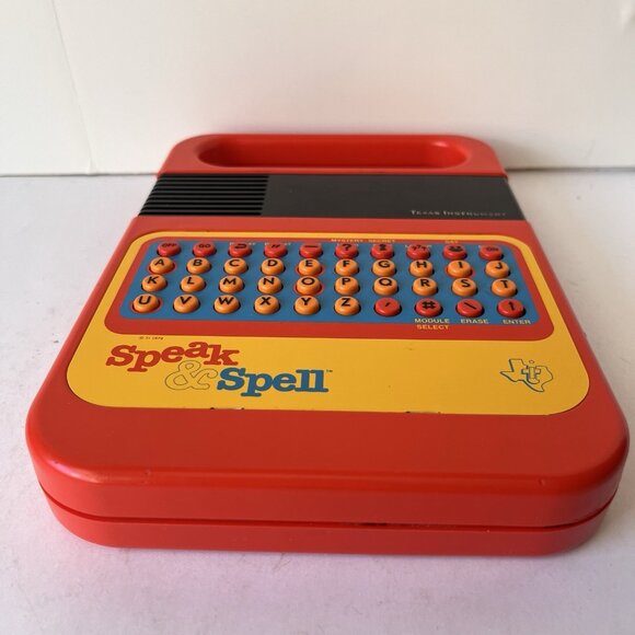 Vtg 1978 TI Speak and Spell Tested and Works Raised Buttons Orig Box & Booklet - Picture 5 of 16